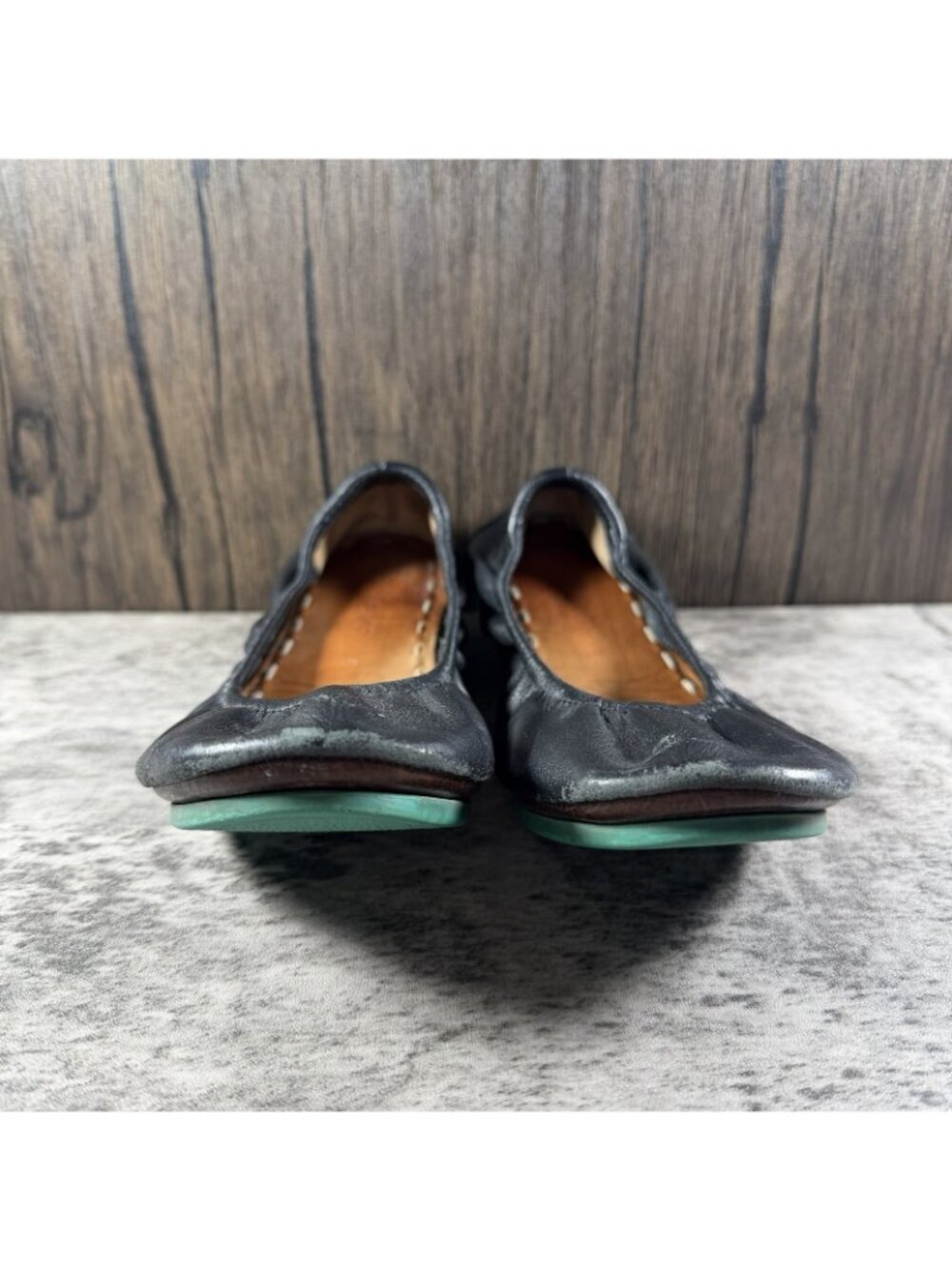 Tieks by Gavrieli Black Leather Ballet Flats Slip On Womens Size 6 Foldable - Picture 5 of 9
